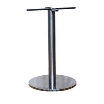 Base de Mesa de Jantar Redonda Pisa Beta Fratini 72 cm (altura) em Aço Inox com Disco Redondo