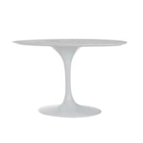 Base De Mesa De Jantar Saarinen Oval Para Tampo De 244x137 Cm Branca Base De Mesa De Jantar Saarinen Oval Para Tampo De 244x137 Cm Branca
