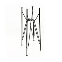 Base de Mesa Eames Bistrô Alta Ferro Eiffel cor Preta para Tampo de Vidro