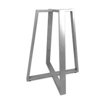 Base De Mesa Gizé Tampos Pedra Vidro Madeira De 1m