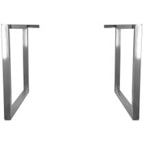 Base De Mesa Industrial Para Tampos De Madeira Até 180cm X 90cm Prata