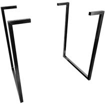 Base de Mesa Nova York Para Tampos De Madeira Até 140cm X 60cm Preta