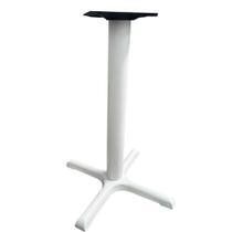 Base de Mesa Ômega em Ferro Branco Pintura Eletrostática 71,50 cm (Altura)