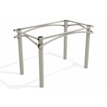 Base de Mesa p/ Cozinha Elba M004 AÇO s/Tampo Niquel - Kappesberg