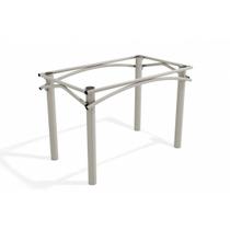 Base de Mesa p/ Cozinha Elba M004 s/ Tampo Níquel - Kappesberg Base de Mesa p/ Cozinha Elba M004 s/ Tampo Níquel - Kappesberg