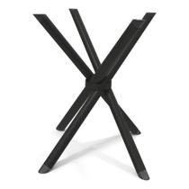 Base de Mesa Pé Aço Preta Reforçada Mesa Redonda ou Quadrada 4 Lugares