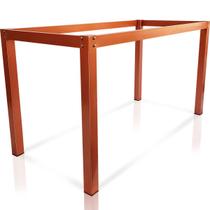 Base De Mesa Retangular Olten Cobre P/ Tampos de 2,00x0,80 Vidro Pedra e Madeira Base De Mesa Retangular Olten Cobre P/ Tampos de 2,00x0,80 Vidro Pedra e Madeira