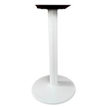 Base de Mesa Zeta em Ferro Branco 72,50 cm (Altura) com Disco Redondo Base de Mesa Zeta em Ferro Branco 72,50 cm (Altura) com Disco Redondo
