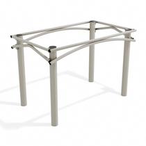 Base de Metal para Mesa de Jantar 110cm Elba Cinza/Nickel