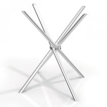 Base de Metal para Mesa de Jantar 73cm Volga Prata/Crome Base de Metal para Mesa de Jantar 73cm Volga Prata/Crome