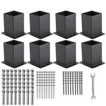 Base de postagem AXWHYS 4x4, 8 peças, tamanho interno de 9,14 x 9,14 cm, aço