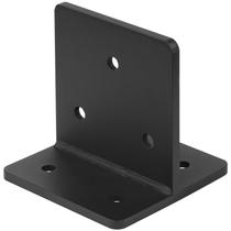 Base de poste oculta YIDU69Q 2 peças de aço carbono preto 6x6