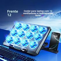 Base De Resfriamento Para Laptop Com 12 Ventiladores Silenciosos Para Laptops De Jogos De 12 a 17,3 Base De Resfriamento Para Laptop Com 12 Ventiladores Silenciosos Para Laptops De Jogos De 12 a 17,3