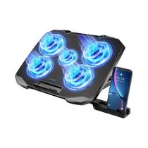 Base De Resfriamento Para Laptop De 12-17 Polegadas Com 5 Ventiladores Silenciosos E Suporte