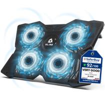 Base de Resfriamento para Notebook KLIM Wind com 4 Ventoinhas e 2 Portas USB