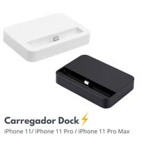 Base Dock Carregador para iPhone 11 / iPhone 11 Pro/ iPhone 11 Pro Max Envio Sortido Preto ou Branco
