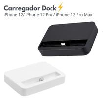 Base Dock Carregador para iPhone 12/ iPhone 12 Pro/ iPhone 12 Pro Max Envio Cor Sortido Preto ou Branco