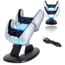 Base E Carregador Duplo Sem Fio Para Controle Ps5 Dualsense