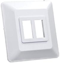 Base e Placa de Face para Interruptor Duplo JR Products Branca Base e Placa de Face para Interruptor Duplo JR Products Branca
