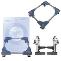 Base Elevatória C/ Rodas P/ Lava e Seca Samsung, Electrolux e LG Ideal P/ Limpeza, Movimentação e Proteção do Eletrodoméstico
