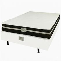 Base em material sintético com Colchão Bio Classic Casal com Molas Ensacadas 62x188x138cm Bio Flex Cor Branco