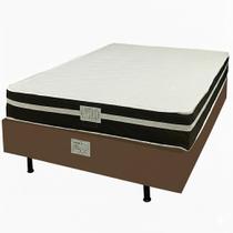 Base em material sintético com Colchão Bio Classic Casal com Molas Ensacadas 62x188x138cm Bio Flex Cor Marrom