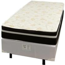 Base em material sintético com Colchão Bio Classic Solteiro com Molas Ensacadas 67x188x88cm Bio Flex Cor Branco