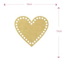 Base Em Mdf Para Cesto Em Crochê Coração