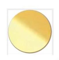 Base Espelhada Dourado Redonda Personalizada 2cm Kit 30 Peças