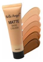 Base Facial Matte Belle Angel Alta Cobertura Natural Bege