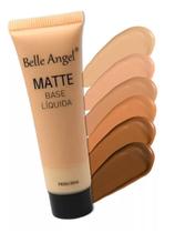 Base Facial Matte Belle Angel Alta Cobertura Natural Bege