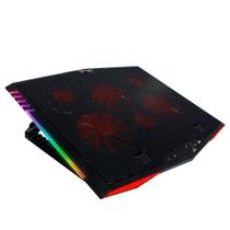 Base Gamer Husky Gaming, Preto e Vermelho, Para Notebook até 21', Com 6 Fans, RGB - HGMB001