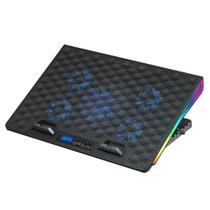 Base Gamer para Notebook C3Tech, RGB, Até 17.3, 5x Fan, Display Digital, Preto - NBC-510BK