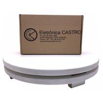 Base Giratoria Branca Video 360 Mesa Rotativa de Produtos 220v Mdf