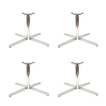 Base Giratória De Metal Alumínio Para Cadeiras E Poltronas Kit 4 Unidades