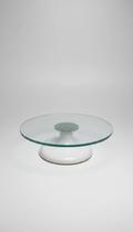 Base Giratória Vidro 30cm P/ Decoração e Bolos Base Giratória Vidro 30cm P/ Decoração e Bolos