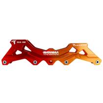 Base Híbrida Orion 3 Rodas 110mm ou 4 Rodas 80mm - Vermelho e Laranja