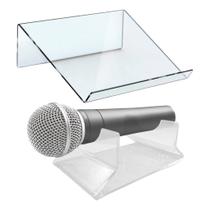 Base Kit Altar Acrílico Suporte Universal Microfone Apoio Transparente Palestra Livro