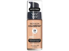 Base Líquida Colorstay Pump Pele Oleosa Nude nº 200 30ml - Revlon'