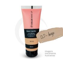 Base Líquida com FPS 30, Pró Vitamina B5 e Vitamina E 30ml Evelize