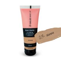 Base Líquida com FPS 30, Pró Vitamina B5 e Vitamina E 30ml Evelize