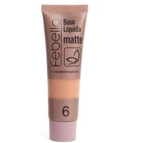 Base Líquida Febella Matte Acabamento Natural Cor 6