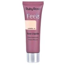 Base Liquida Feels - Ruby Rose Castanha 20 corrigir imperfeições e uniformizar pele Hb8053