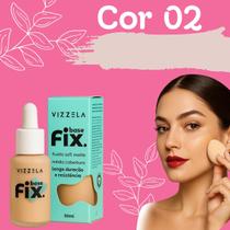 Base Líquida Fix Vizzela Cobertura Uniforme e Longa Duração