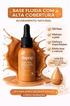 Base Líquida Fluida Dapop Make Bem Basiquinha Conta Gotas cor 03 Alta Cobertura Acabamento Natural