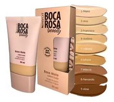 Base líquida matte boca rosa beauty by payot 30ml alta cobertura tom 2 ao 7 -