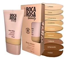 Base líquida matte boca rosa beauty by payot 30ml alta cobertura tom 2 ao 7 -