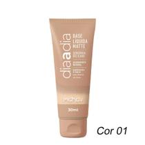 Base líquida Matte Dia a Dia Cor 01 Cobertura Natural 30ml Mahav