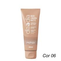 Base líquida Matte Dia a Dia Cor 06 Cobertura Natural 30ml Mahav
