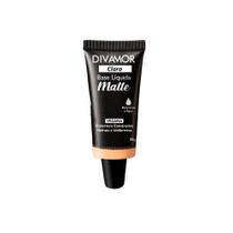 Base Líquida Matte Resistente a água Divamor Vegana Cobertura Construtiva Escolha sua cor:3-Clara Base Líquida Matte Resistente a água Divamor Vegana Cobertura Construtiva Escolha sua cor:3-Clara